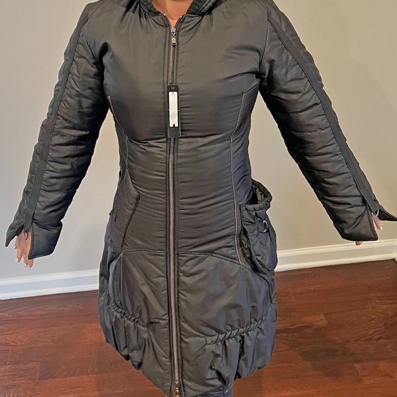 NWT PLANETE INTERDITE PARIS Long Puffer Down Coat Jacket Size 2 - Medium/Large - Picture 15 of 15